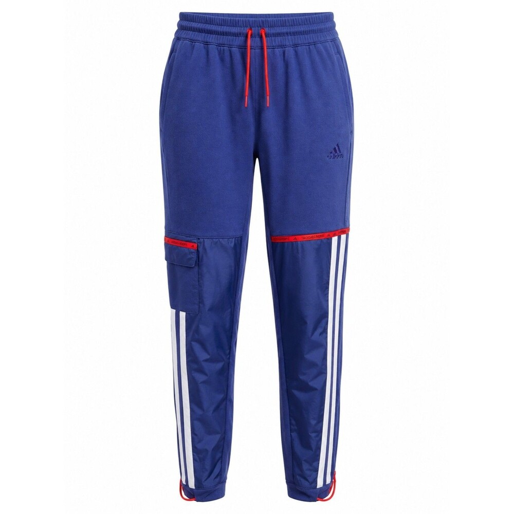 adidas Primegreen Trae Young Basketball Pants Men's M Blue Drawstring Pockets